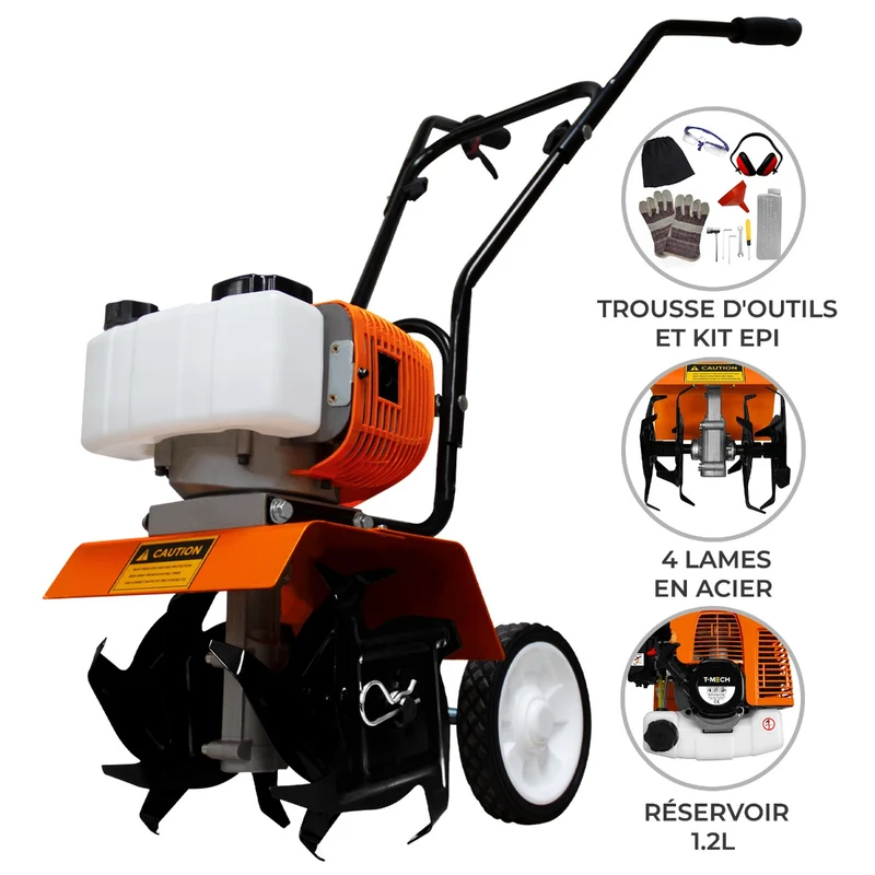 T-Mech - Motoculteur à Essence 52cc