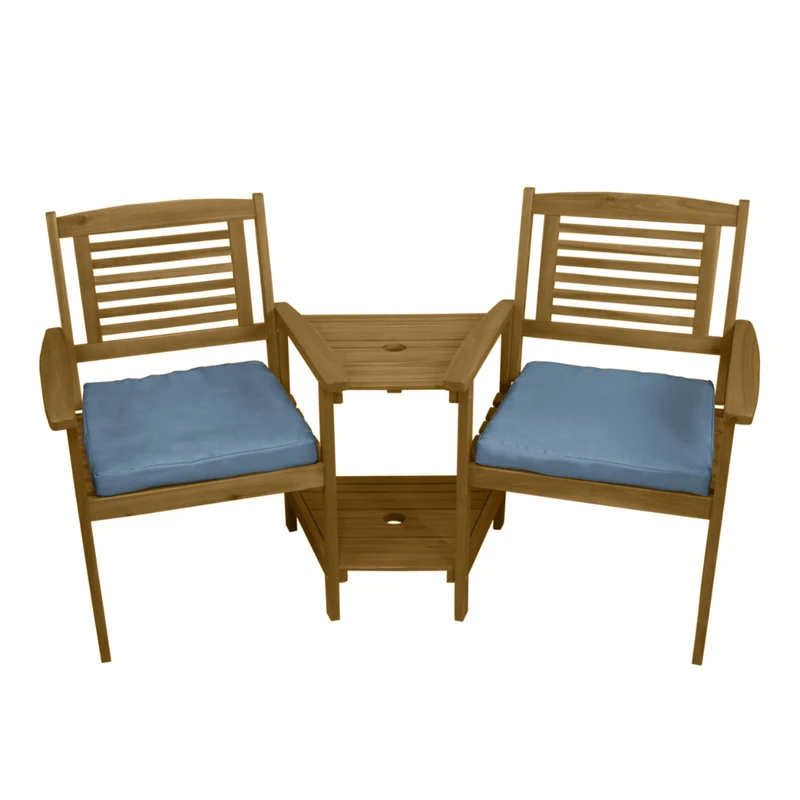 Banc de Jardin de Table à Thé Intégré