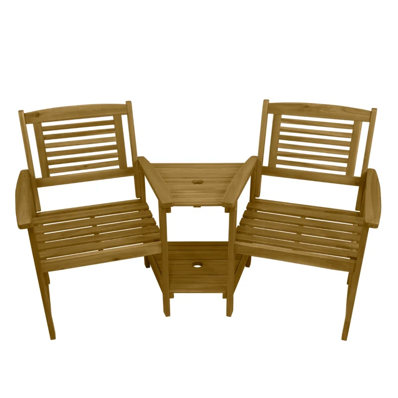 Banc de Jardin de Table à Thé Intégré