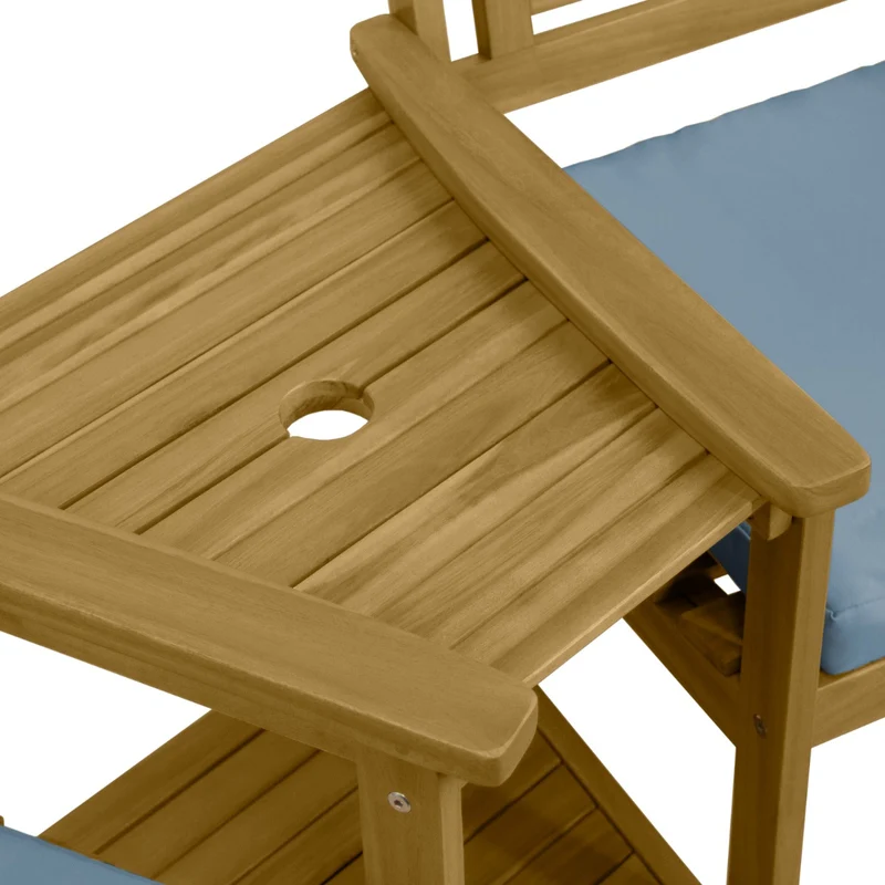 Banc de Jardin de Table à Thé Intégré
