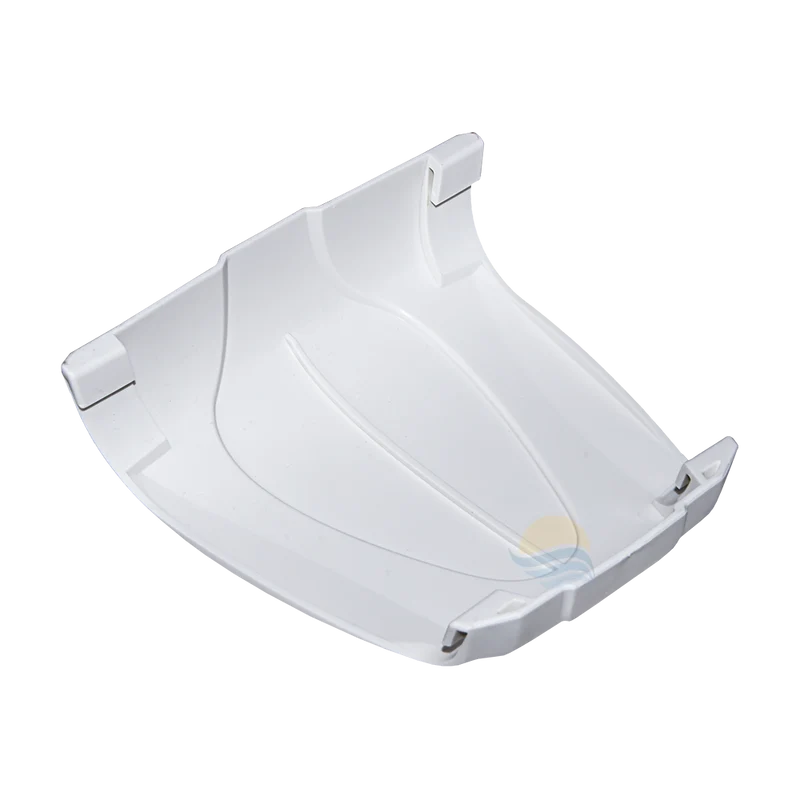 Embellecedor de playa recto blanco GRE 150 mm para piscinas elevadas – Ref. PIN1501R