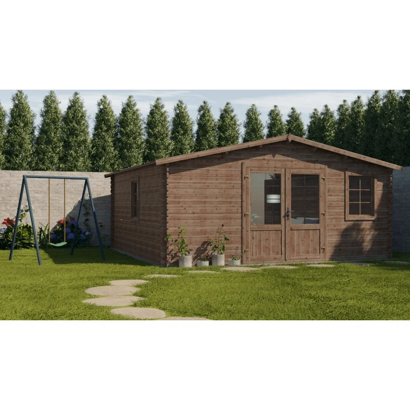 Abrigo de Jardim Kaunas com Opção Alpendre 500 x 500 cm