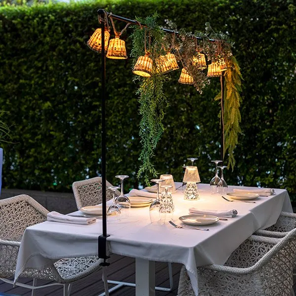 Barre de table décorative Guirlande Support