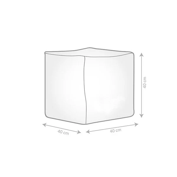 Pouf carré extérieur Hello