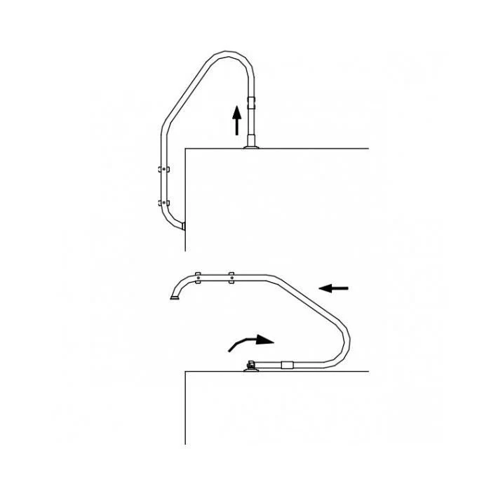 Astralpool Anclaje articulado sin pletina accesorio para escalera de piscina