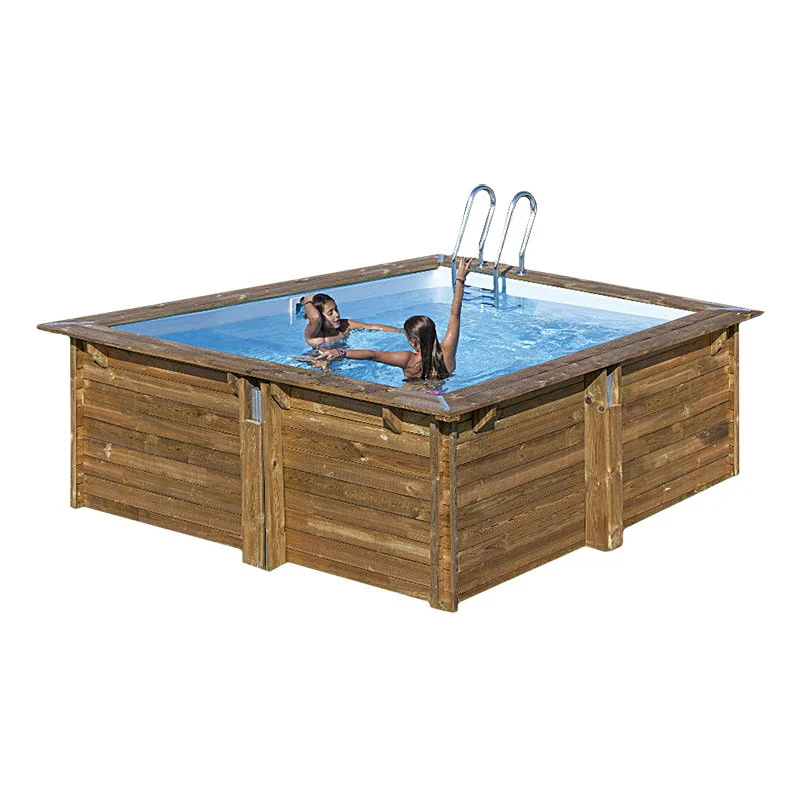 Piscina de madera GRE CARRA 3 305x305x119 cm con Filtro de Arena 4 m³/h – Ref. WPCARR3