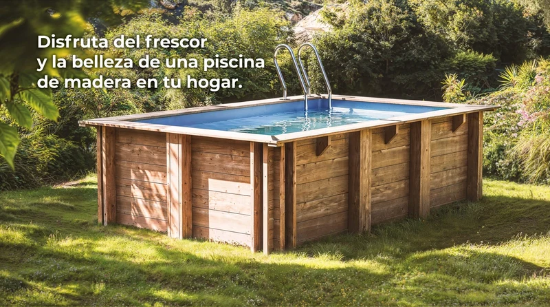 Piscina elevada de madera Gre Sunbay Evora 620x420x133