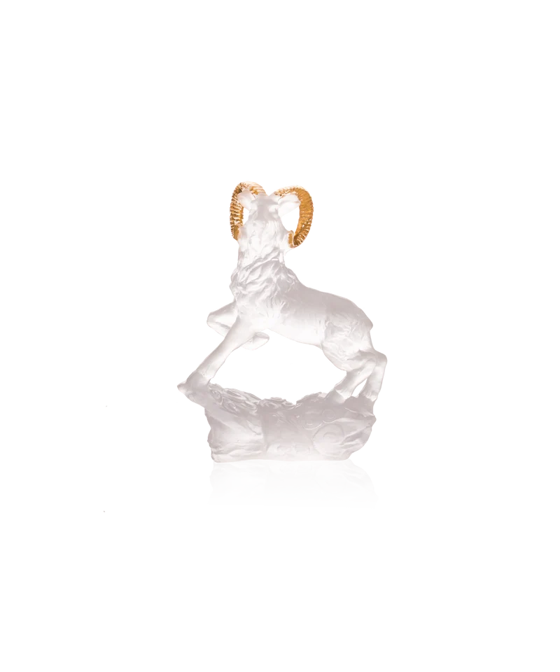 Chèvre Horoscope Blanc et or 128ex