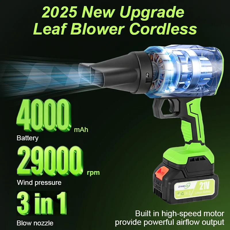 3 in 1 Brushless Cordless Leaf Blower Pro
