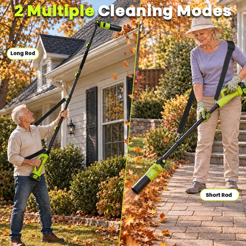 7.8 FT Cordless Leaf Blower for Gutter Cleaning from the Ground