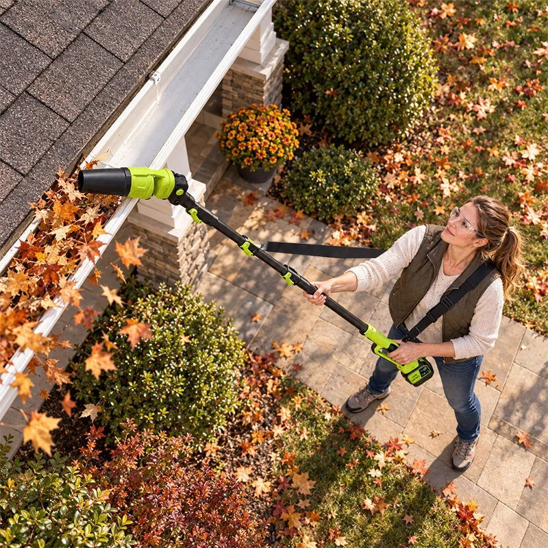 7.8 FT Cordless Leaf Blower for Gutter Cleaning from the Ground