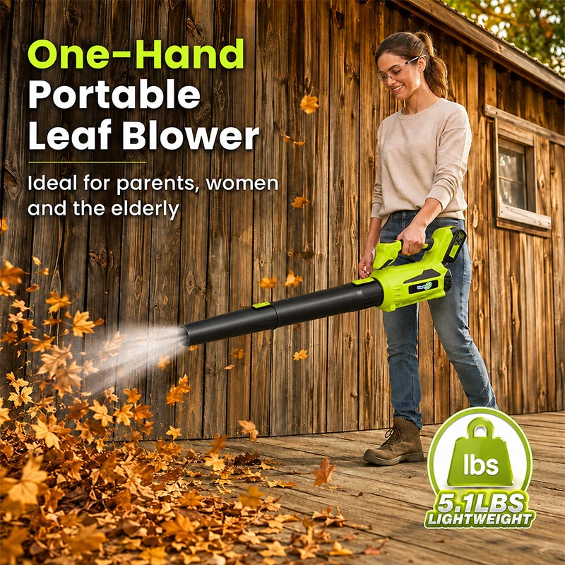 720CFM Cordless Electric Leaf Blower Plus with 2x4000mAh Batteries