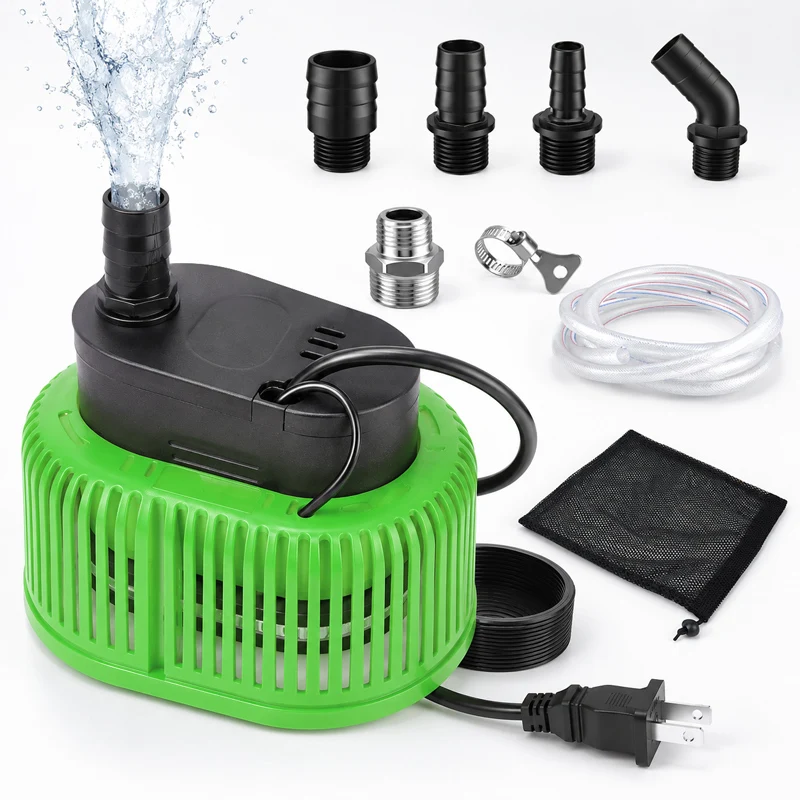 Pool Cover Pump Above Ground with 16ft Hose & 4 Adapters