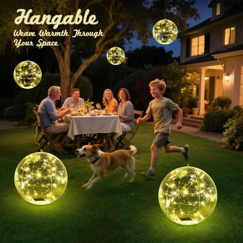 14-Inch Solar Floating Pool Lights with 6 Dynamic RGB Modes