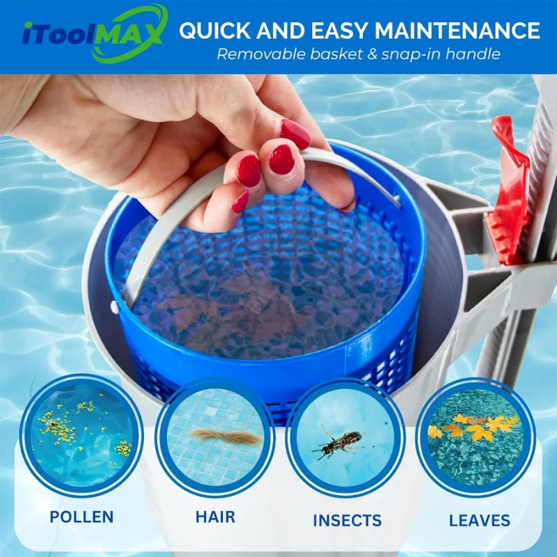 Automatic Above Ground Pool Skimmer, Adjustable Wall Mount