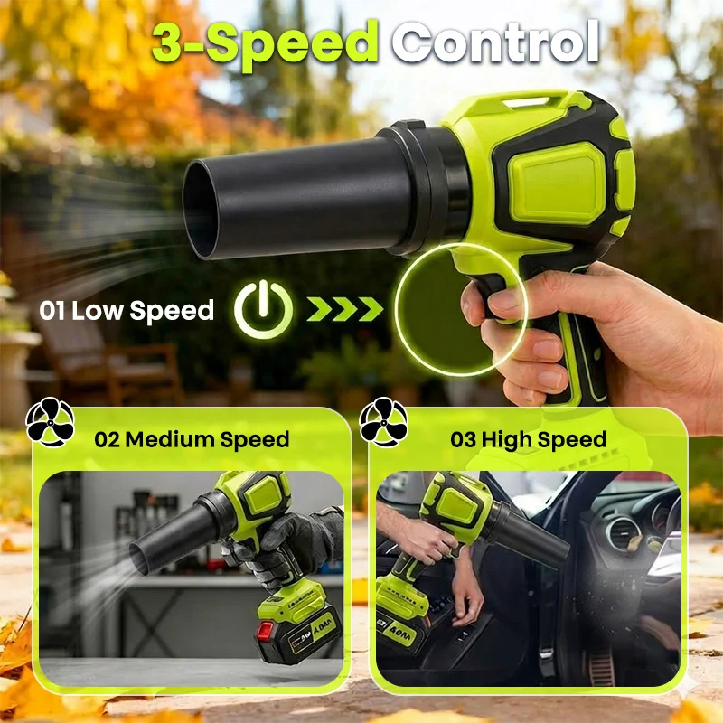 2-in-1 Cordless Leaf Blower Vacuum with 40,000 RPM Motor