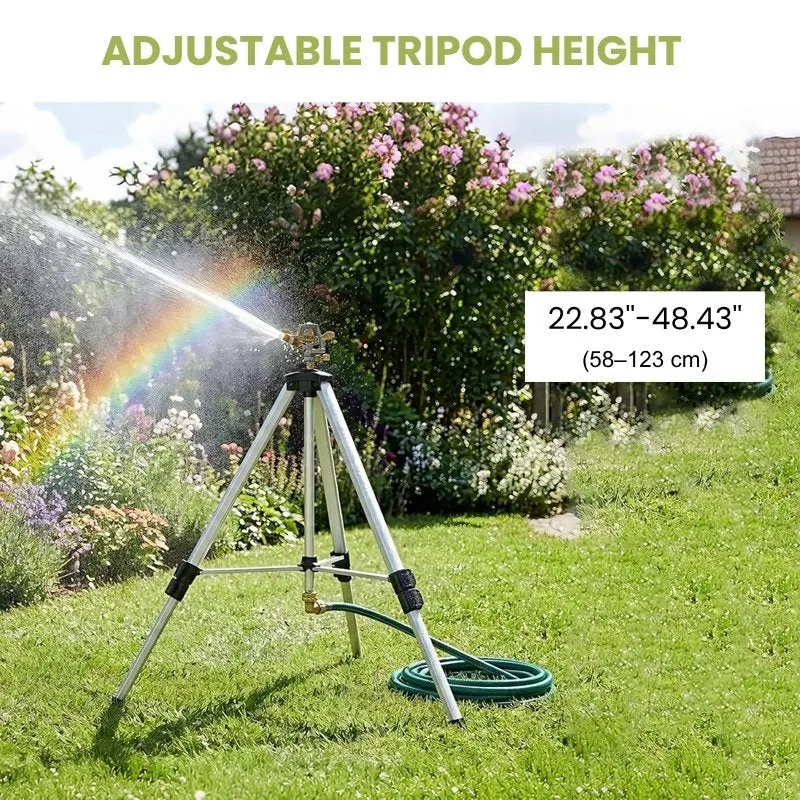 360° Tripod Sprinkler Zinc Alloy With Adjustable Tripod
