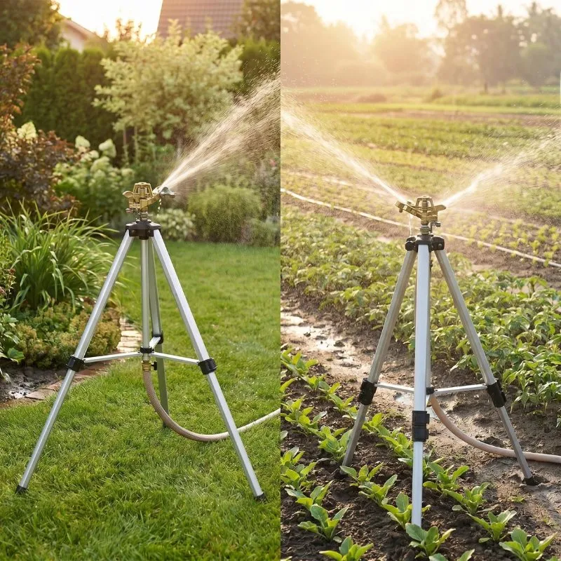 360° Tripod Sprinkler Zinc Alloy With Adjustable Tripod