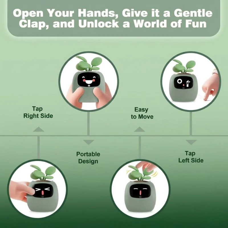 AI Smart Plant Pot with 100+ Expressions