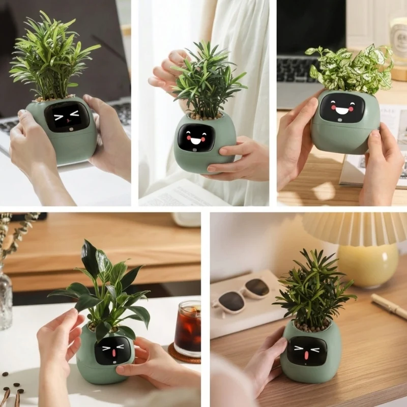 AI Smart Plant Pot with 100+ Expressions