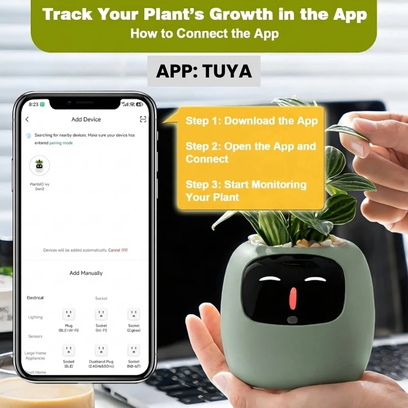 AI Smart Plant Pot with 100+ Expressions