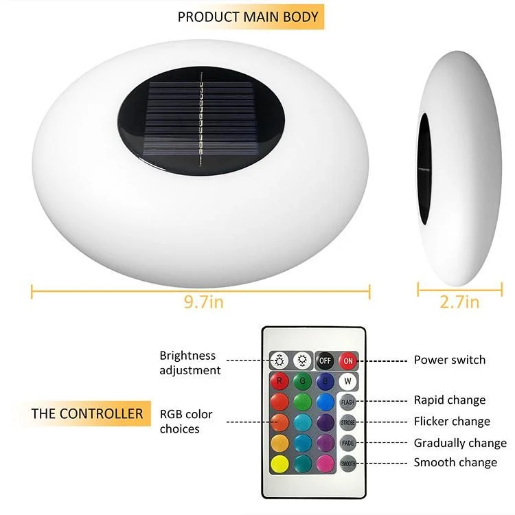 LED floating solar light - Solar charging