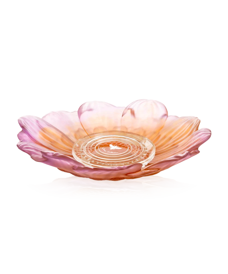 Or d'Abeille Fleur de présentation moyen modèle ambre-rose