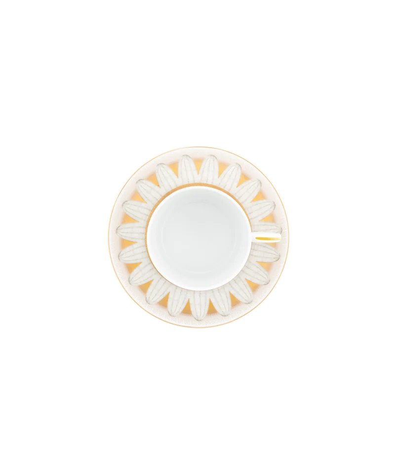 Or d'Abeille Coffret de 2 tasses à thé avec soucoupe porcelaine