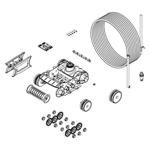 Zodiac - Bloque de tracción con motor y cable Zodiac TornaX R0767400