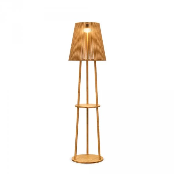 Lampadaire bois solaire Lamp Solar Mobil