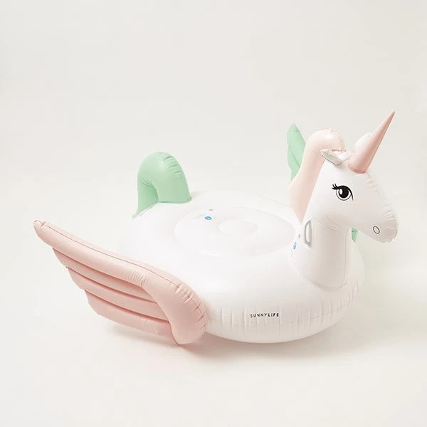 Licorne gonflable piscine White Pearl