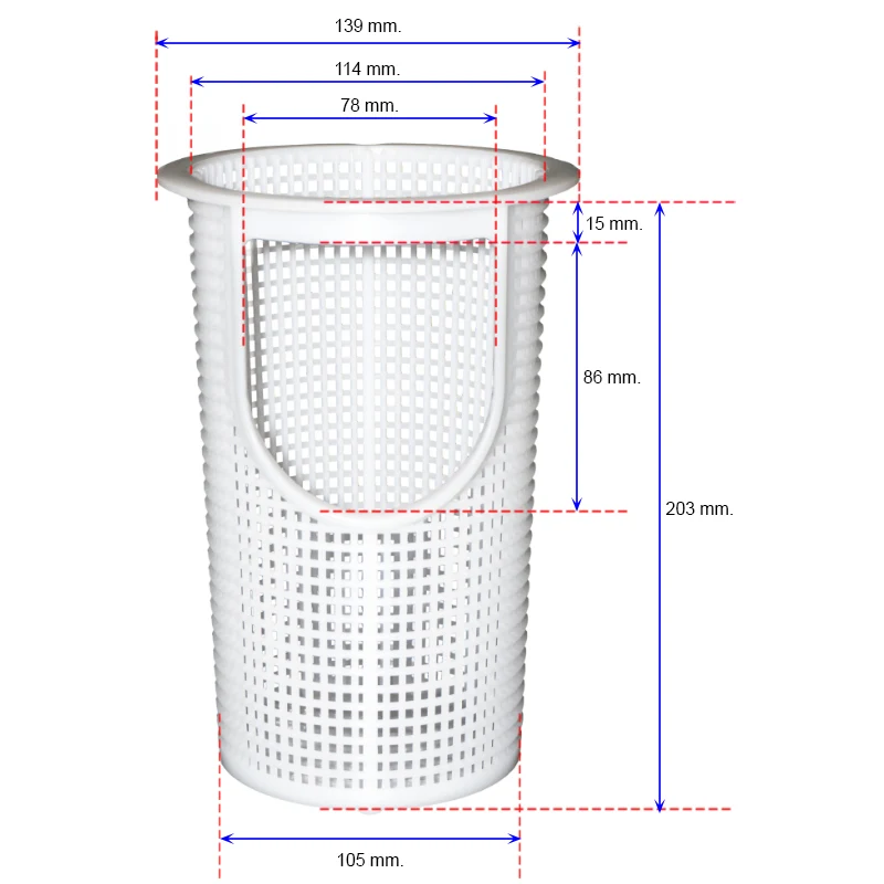 Cesto prefiltro GRE PP03P para bombas Premium