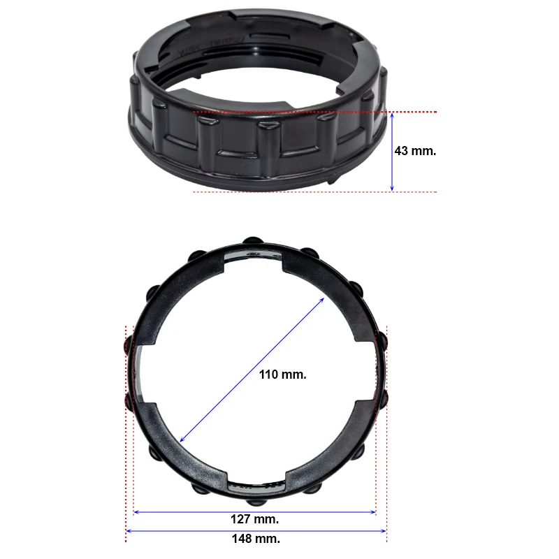 Tuerca tapa prefiltro bomba ESPA Iris, Nox y Silen I – 11000527