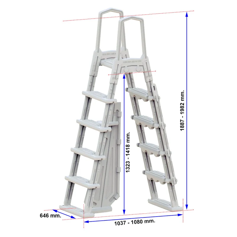 Escalera sintética piscinas elevadas DECOYTEC 71550