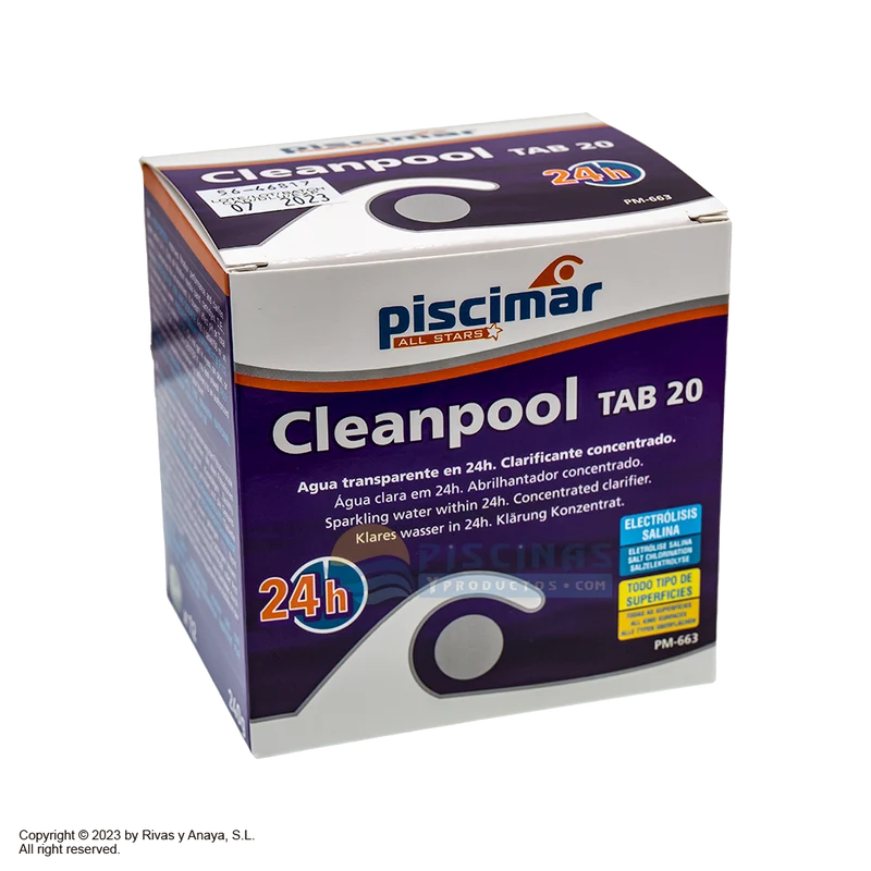 Cleanpool TAB 20. PM-663. Clarificante técnico. 240 gr.