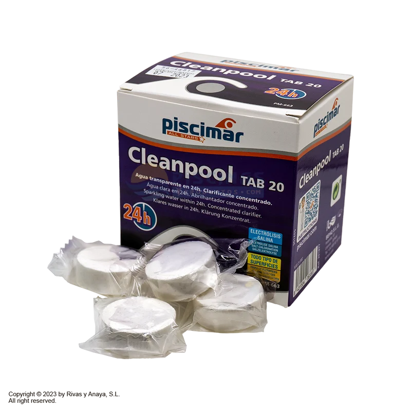 Cleanpool TAB 20. PM-663. Clarificante técnico. 240 gr.