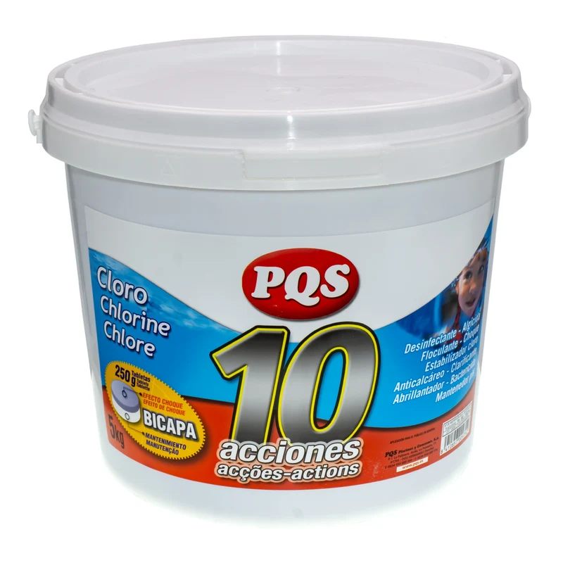 Cloro 10 Acciones Bicapa PQS 1795 – Tabletas 250 g – 5 kg