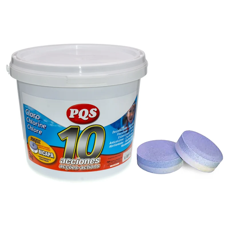 Cloro 10 Acciones Bicapa PQS 1795 – Tabletas 250 g – 5 kg