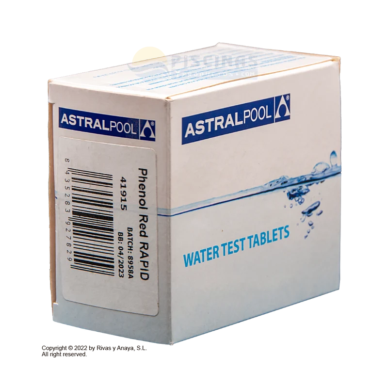 Reactivo phenol para Pooltester, caja 250 tabletas. AstralPool.