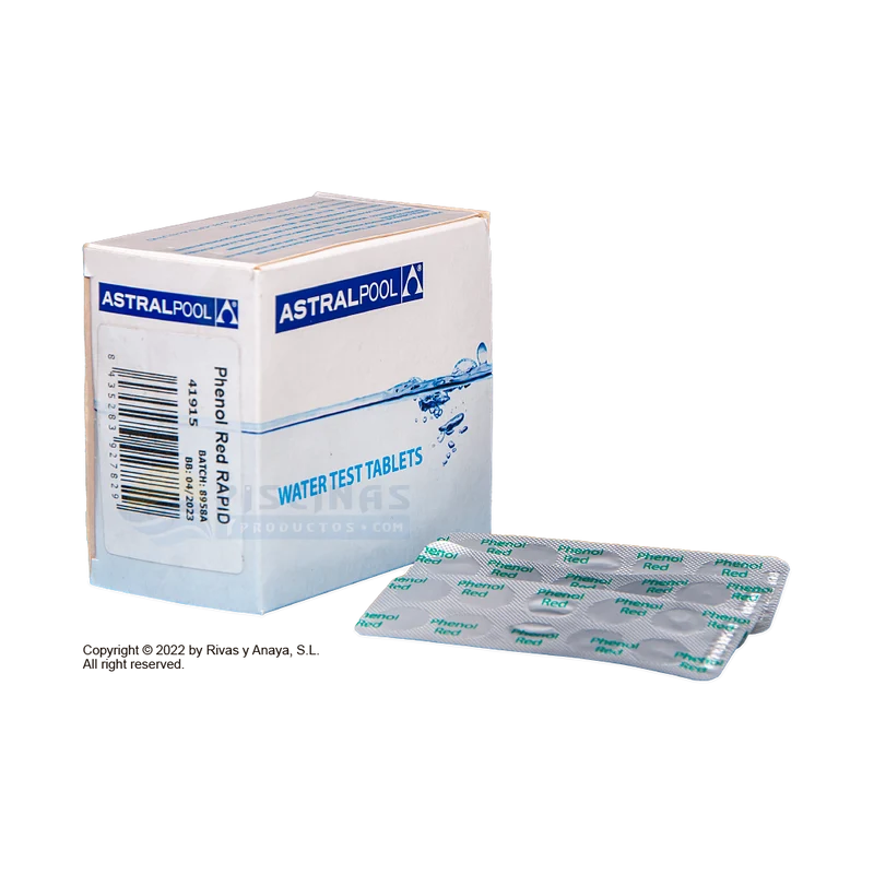 Reactivo phenol para Pooltester, caja 250 tabletas. AstralPool.