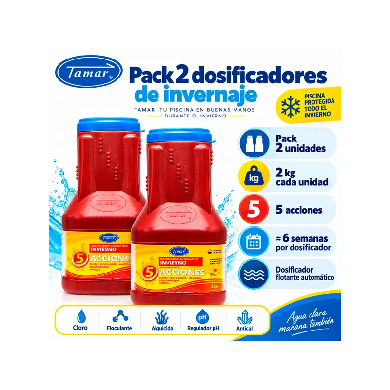 Pack 2 Dosificadores de Invernaje Tamar 5 Efectos 1105120020 – 2 × 2 kg