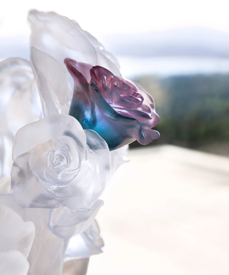 Rose Passion Vase magnum Blanc
