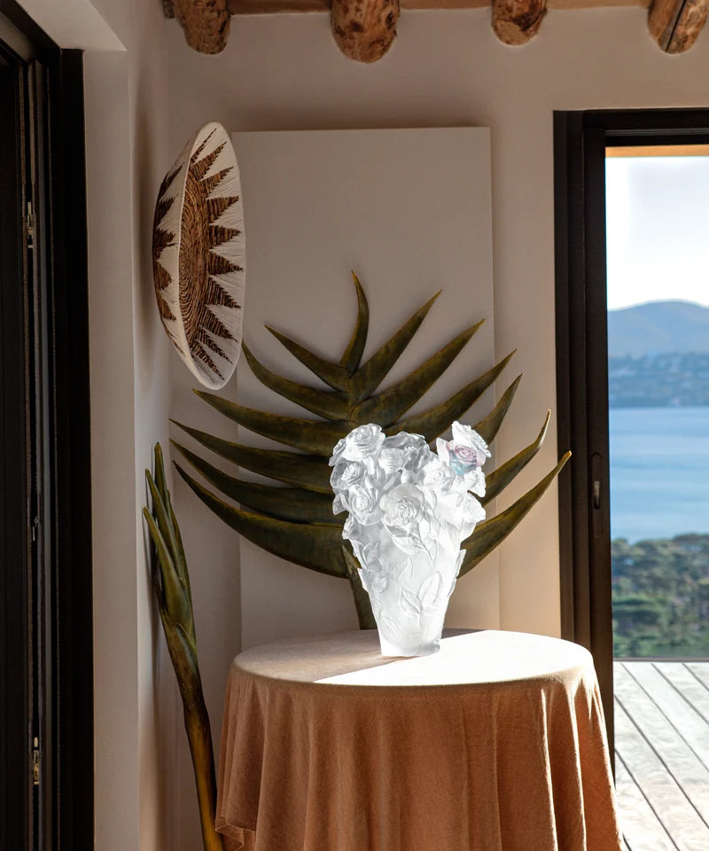 Rose Passion Vase magnum Blanc