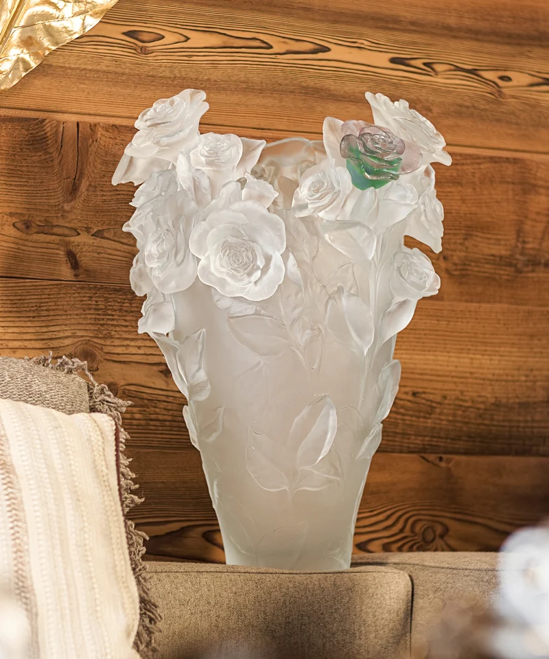 Rose Passion Vase magnum Blanc