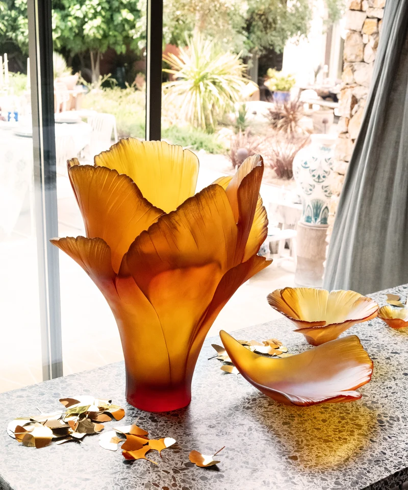 Ginkgo Vase magnum Ambre 99ex