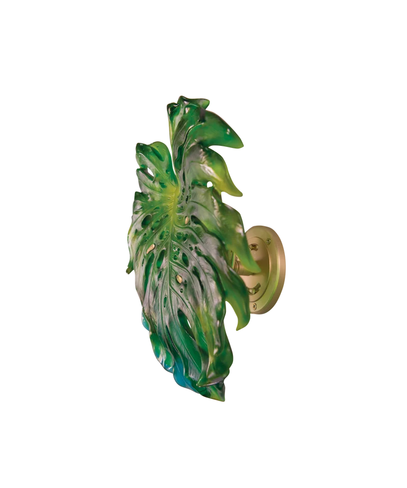 Monstera Feuille murale petit modèle - fixation longue Verte de Emilio Robba