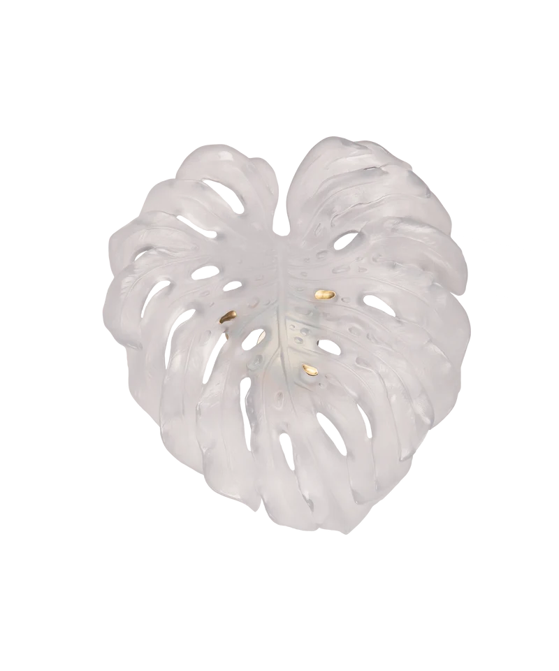 Monstera Feuille murale petit modèle - fixation courte Blanche de Emilio Robba