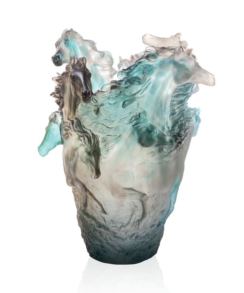 Cavalcade Vase grand modèle Bleu-gris 500ex