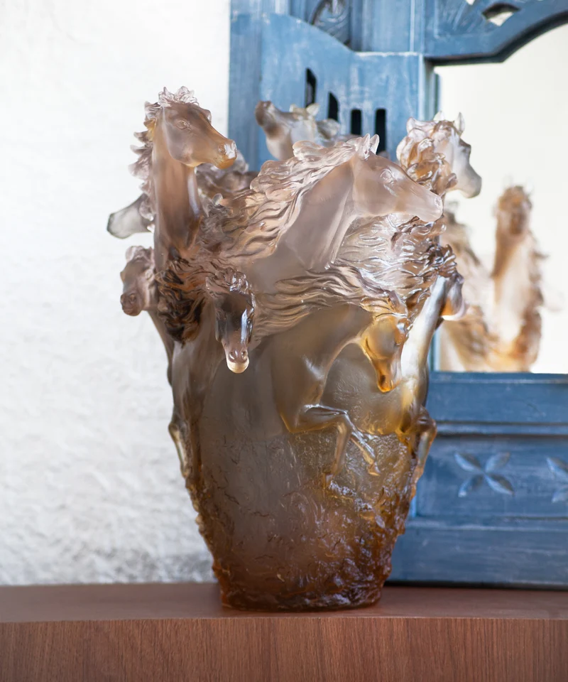 Cavalcade Vase grand modèle Bleu-gris 500ex