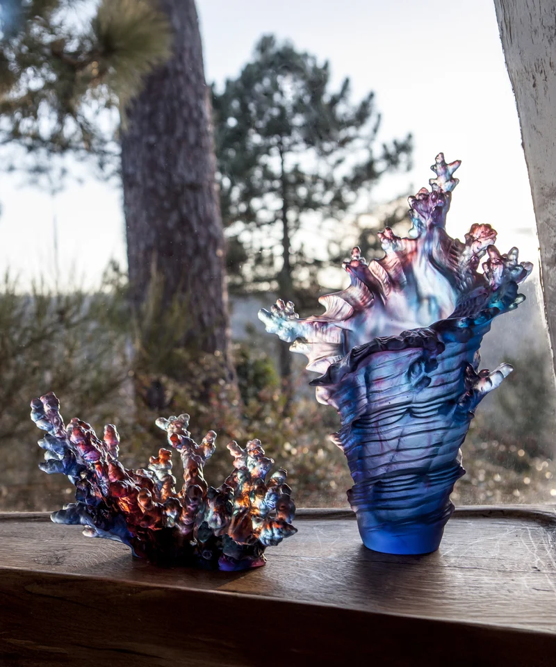 Mer de Corail Coupe moyen modèle Bleue et rouge